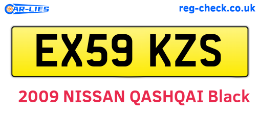 EX59KZS are the vehicle registration plates.
