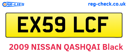 EX59LCF are the vehicle registration plates.
