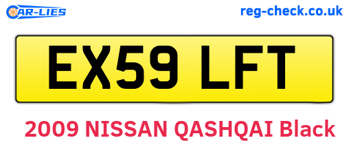 EX59LFT are the vehicle registration plates.