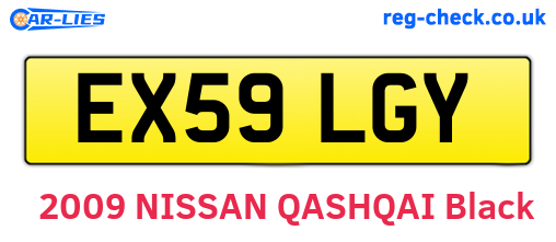 EX59LGY are the vehicle registration plates.