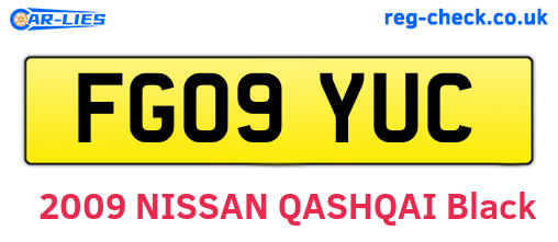 FG09YUC are the vehicle registration plates.