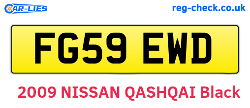 FG59EWD are the vehicle registration plates.