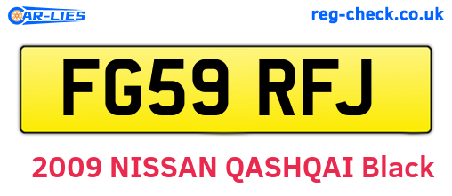 FG59RFJ are the vehicle registration plates.