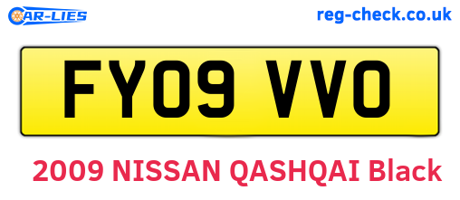 FY09VVO are the vehicle registration plates.