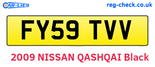 FY59TVV are the vehicle registration plates.