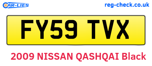 FY59TVX are the vehicle registration plates.