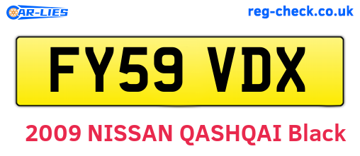 FY59VDX are the vehicle registration plates.