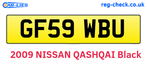 GF59WBU are the vehicle registration plates.