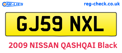 GJ59NXL are the vehicle registration plates.