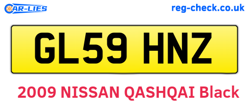 GL59HNZ are the vehicle registration plates.