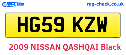 HG59KZW are the vehicle registration plates.