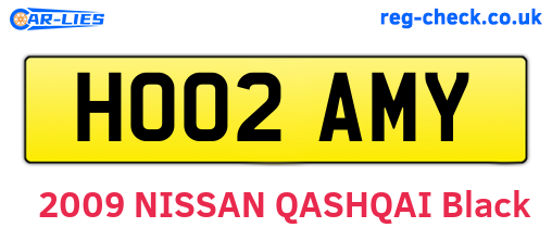 HO02AMY are the vehicle registration plates.