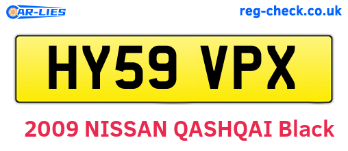 HY59VPX are the vehicle registration plates.