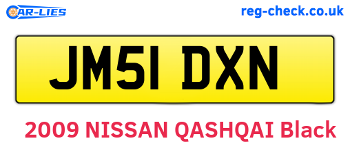 JM51DXN are the vehicle registration plates.