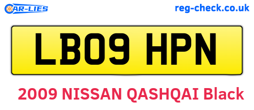 LB09HPN are the vehicle registration plates.