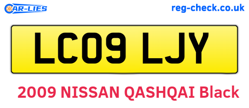 LC09LJY are the vehicle registration plates.