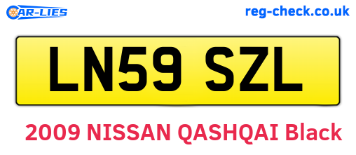 LN59SZL are the vehicle registration plates.