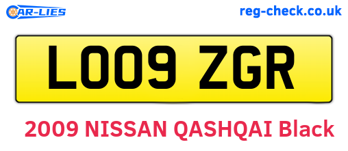 LO09ZGR are the vehicle registration plates.