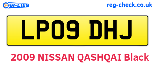 LP09DHJ are the vehicle registration plates.