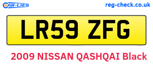 LR59ZFG are the vehicle registration plates.
