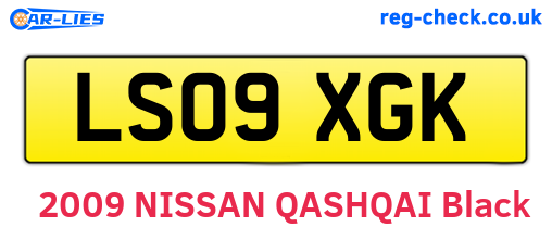 LS09XGK are the vehicle registration plates.