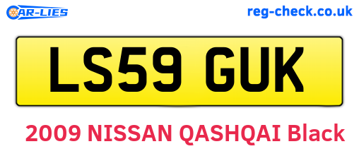 LS59GUK are the vehicle registration plates.