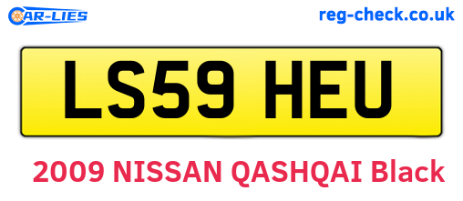 LS59HEU are the vehicle registration plates.