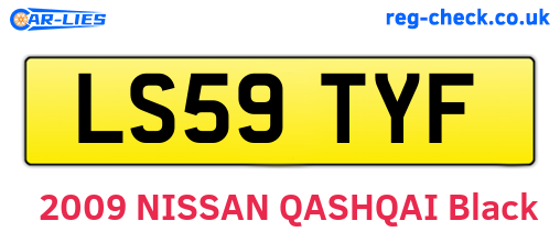 LS59TYF are the vehicle registration plates.