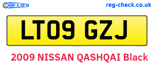LT09GZJ are the vehicle registration plates.