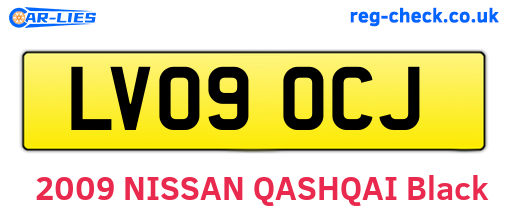 LV09OCJ are the vehicle registration plates.