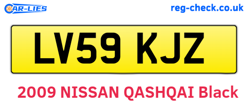 LV59KJZ are the vehicle registration plates.