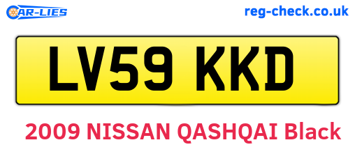 LV59KKD are the vehicle registration plates.