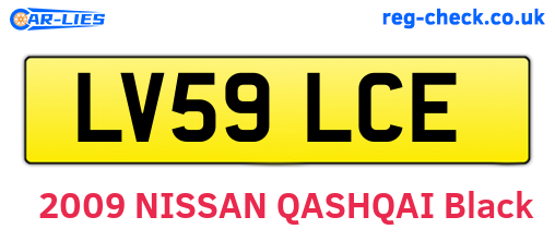 LV59LCE are the vehicle registration plates.