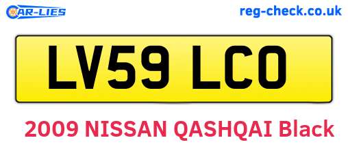 LV59LCO are the vehicle registration plates.