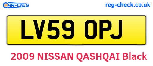 LV59OPJ are the vehicle registration plates.