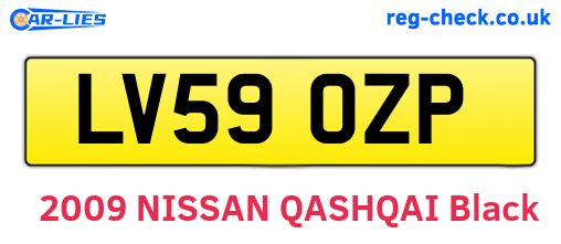 LV59OZP are the vehicle registration plates.