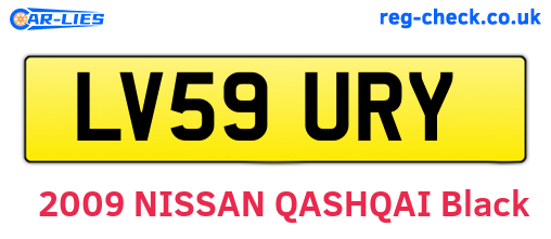LV59URY are the vehicle registration plates.
