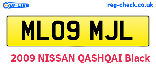ML09MJL are the vehicle registration plates.