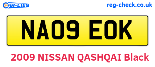 NA09EOK are the vehicle registration plates.
