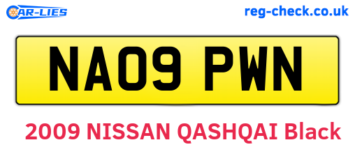 NA09PWN are the vehicle registration plates.