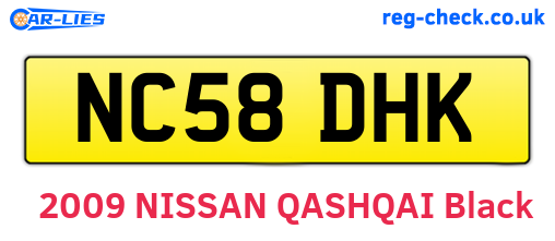NC58DHK are the vehicle registration plates.