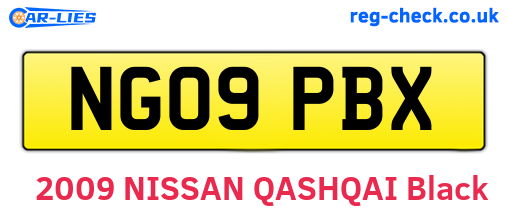 NG09PBX are the vehicle registration plates.