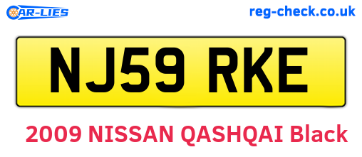 NJ59RKE are the vehicle registration plates.