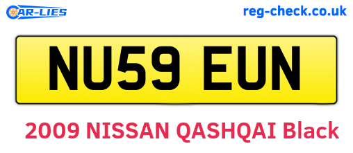 NU59EUN are the vehicle registration plates.