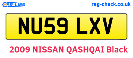 NU59LXV are the vehicle registration plates.