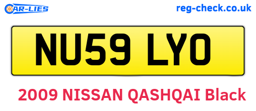 NU59LYO are the vehicle registration plates.