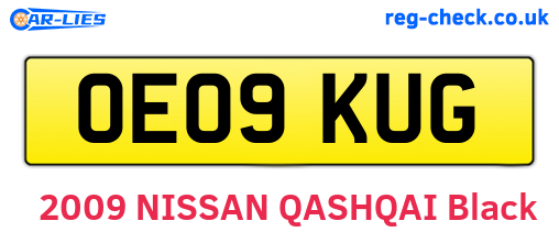 OE09KUG are the vehicle registration plates.