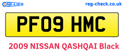 PF09HMC are the vehicle registration plates.