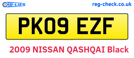 PK09EZF are the vehicle registration plates.