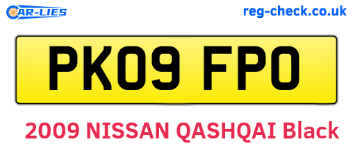 PK09FPO are the vehicle registration plates.